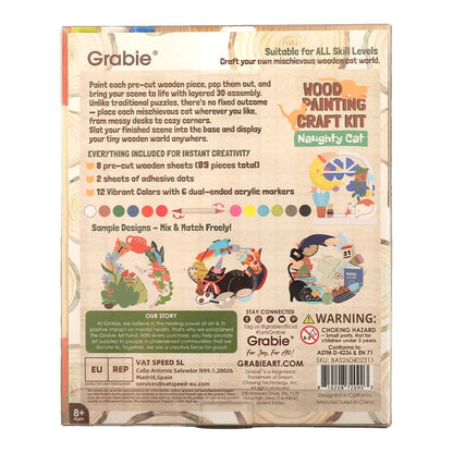 🎨Wood Painting Art Craft Kit - ✨Complete Handcraft Set with Crafting Tools