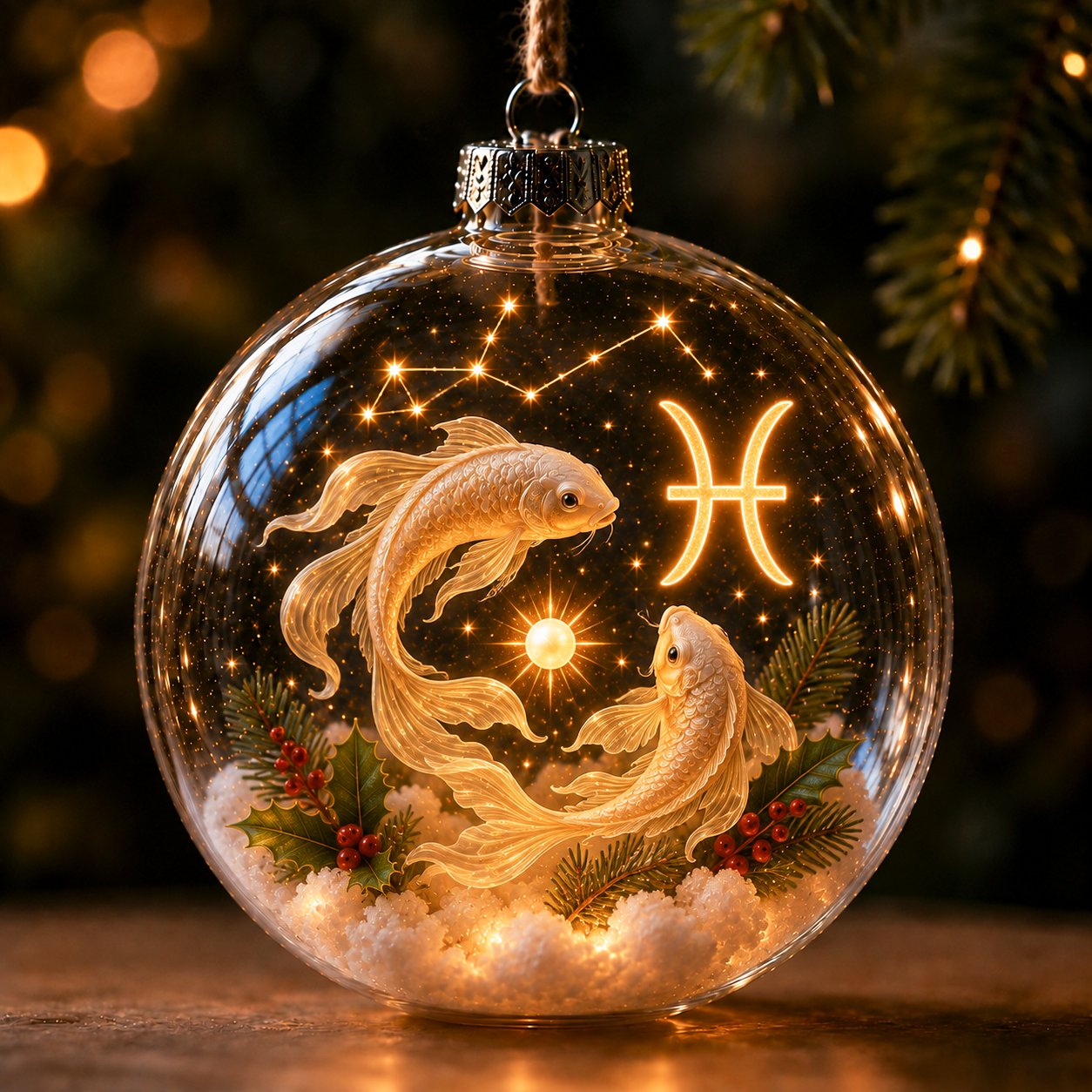 ✨ Lighted Zodiac Christmas Ornament