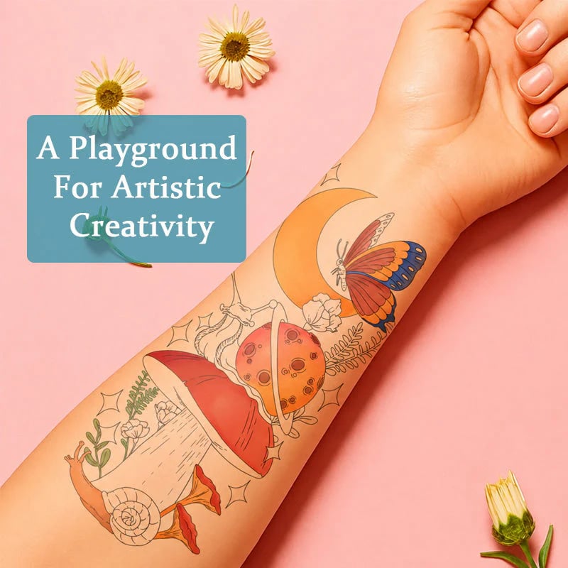 ✨Last Day 49% OFF🎨Temporary Tattoo Sketchbook – Tattoo Design Drawing Book