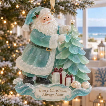 🎄Coastal Santa Christmas Ornament