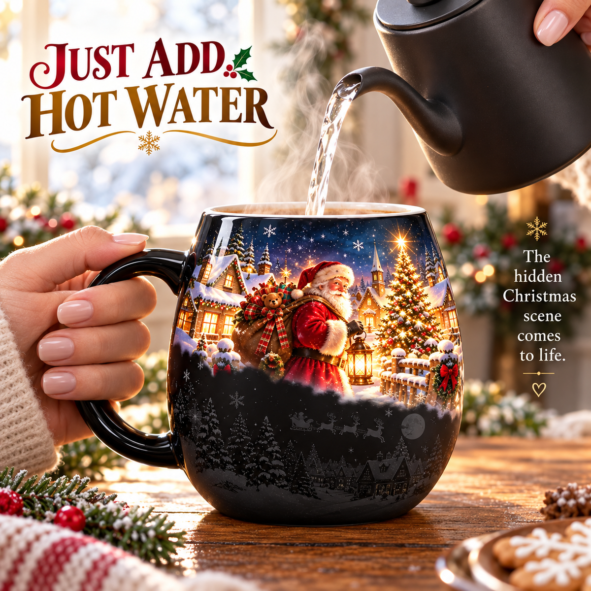 🎄Christmas Magic Color-Changing Mug – Heat Reveal Holiday Gift ✨