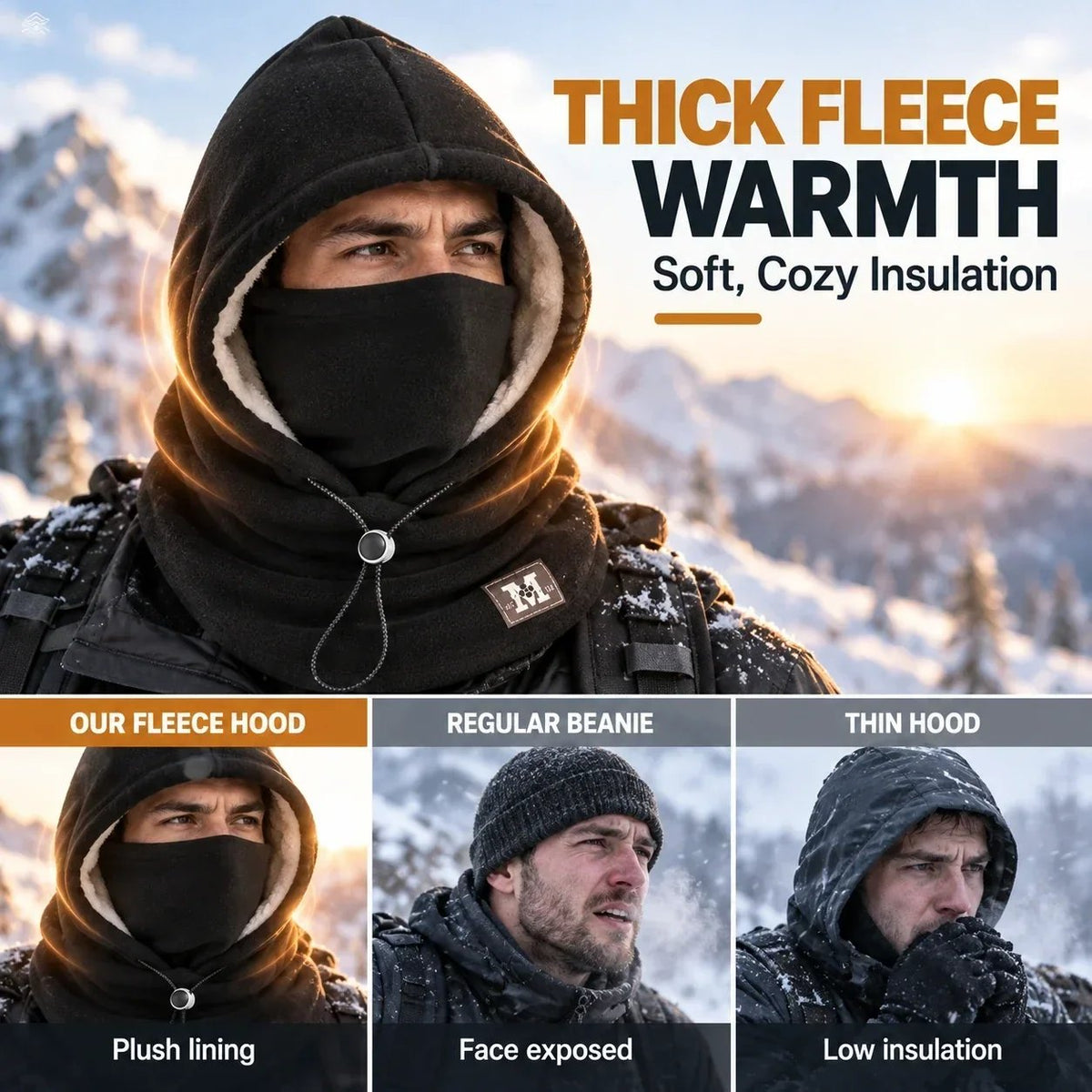 Winter-Fleece-Sturmhaube – 3-in-1-Gesichts- und Nackenwärmer