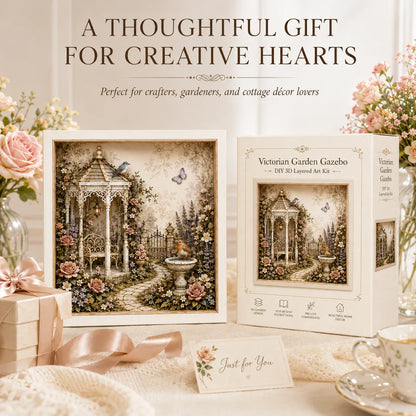 🌷 DIY 3D English Cottage Garden Shadow Box Kit