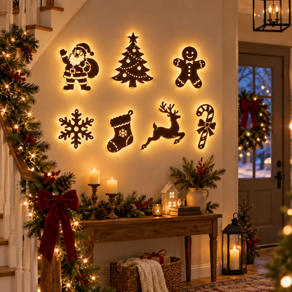 🦌Glowing Christmas Reindeer Wall Light – Cozy Festive LED Decor