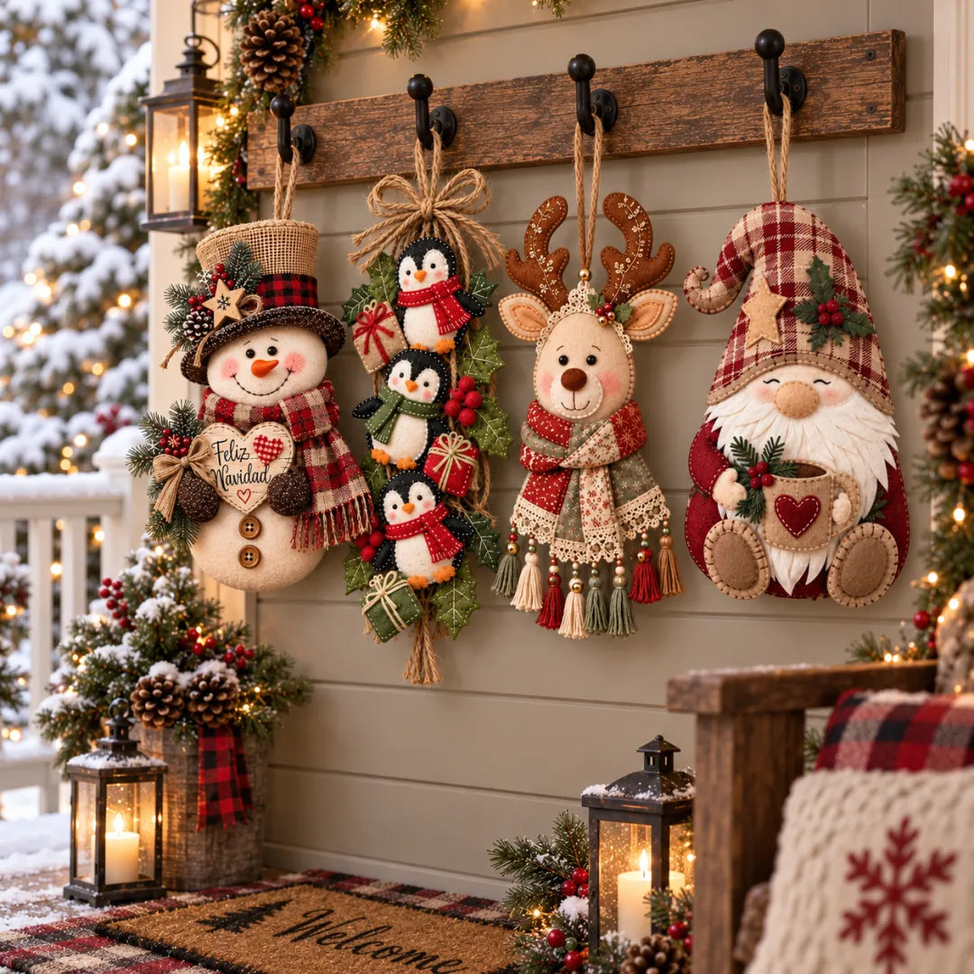 Vintage Christmas Character Door Hangers