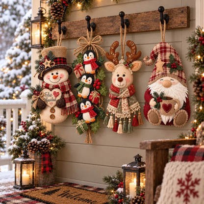 Vintage Christmas Character Door Hangers