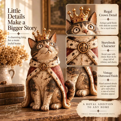 👑 Medieval Cat Court Figurines | 5 Vintage-Inspired Royal Characters for Shelves, Mantels & Cat Collectors 🐈