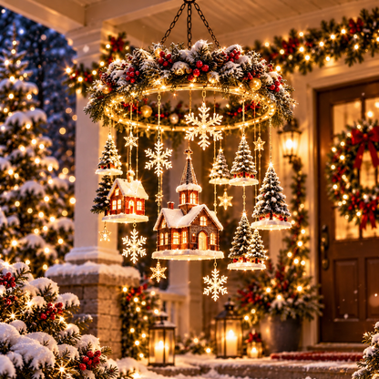✨ Holiday Hanging Light – Illuminated Christmas Garden & Porch Décor