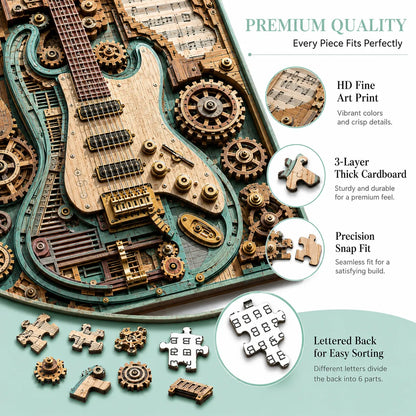 ⏰LAST DAY 50% OFF 🧩Creative Steampunk Guitar 3D Puzzle