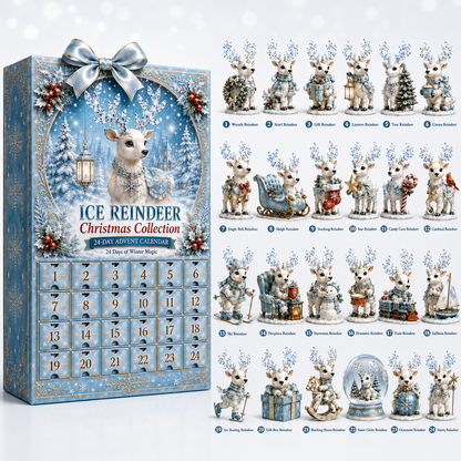 ✨24-Day Christmas Countdown Advent Calendar –Snowy Reindeer Ornament
