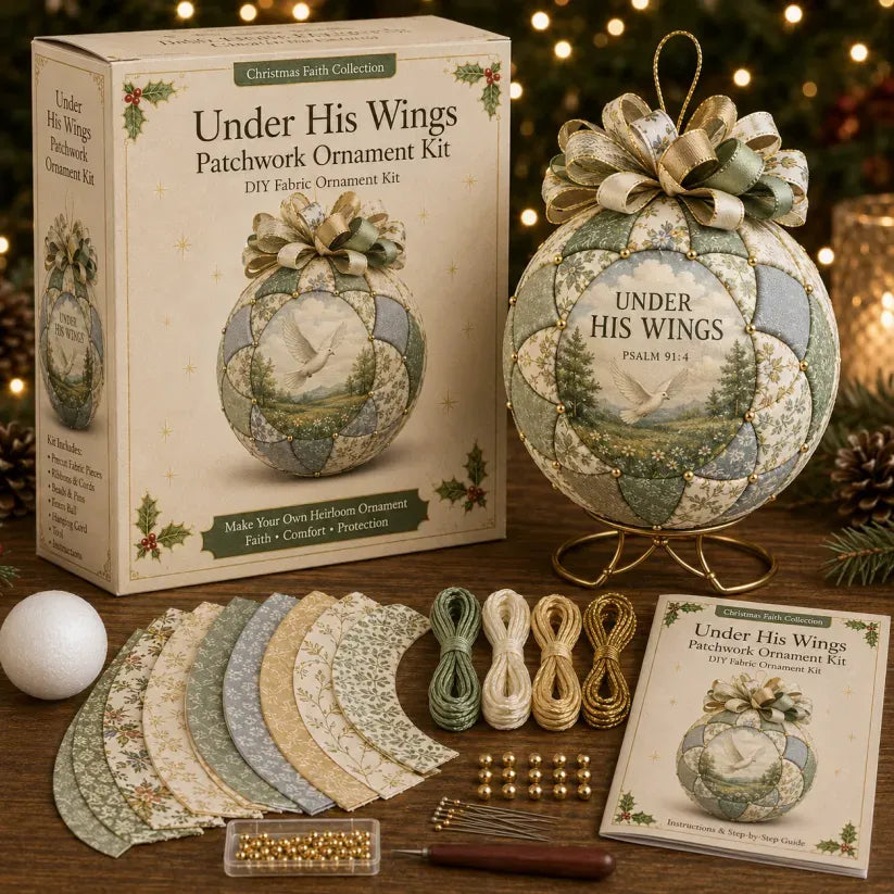 ❤️Beginner-Friendly🎄Christmas Faith Patchwork Ornament DIY Kit