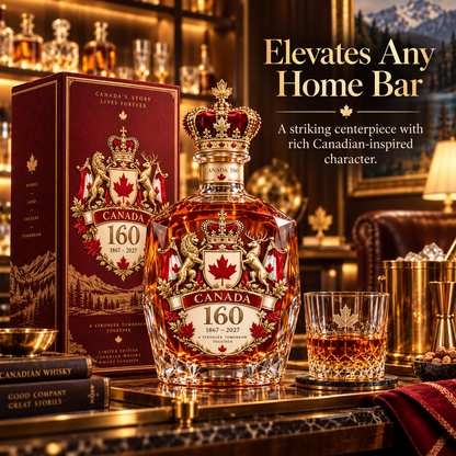 🍁🇨🇦 Canada 160 Collector Decanter 🥃✨