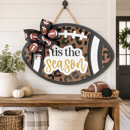 🏈🎄 Football Christmas Door Hanger – Game Day Spirit Meets Holiday Cheer