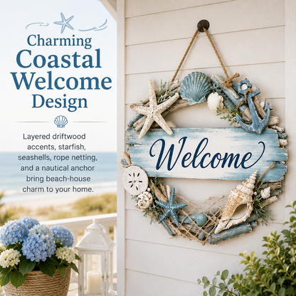 Lighted Coastal Welcome Sign