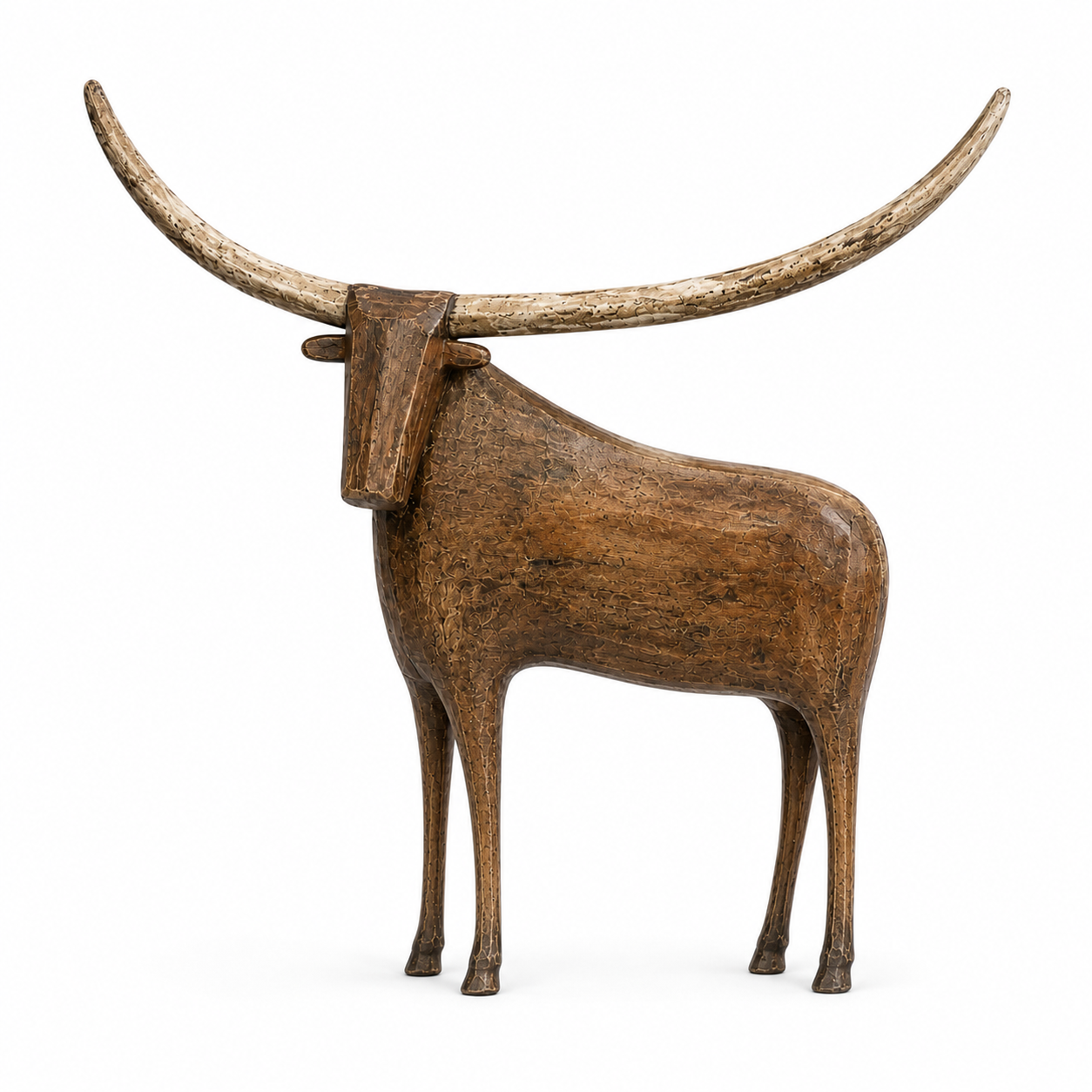 🐂Vintage Longhorn Bull Sculpture