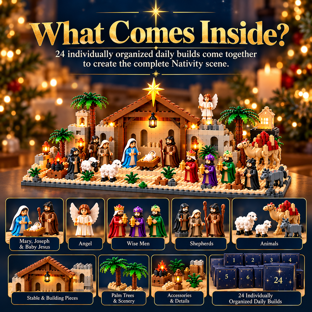 24-Day Christmas Nativity Advent Calendar