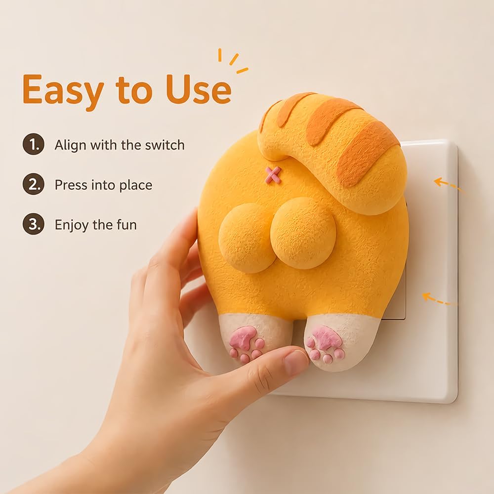 Cute Cat Butt Light Switch Cover