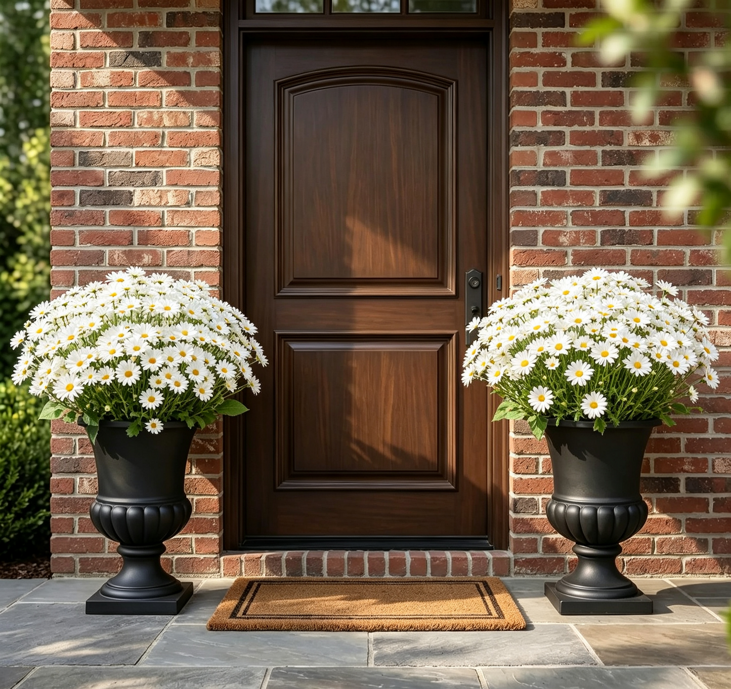 🌼Artificial Outdoor Sunset Mums Flowers - UV resistant, Waterproof, Windproof