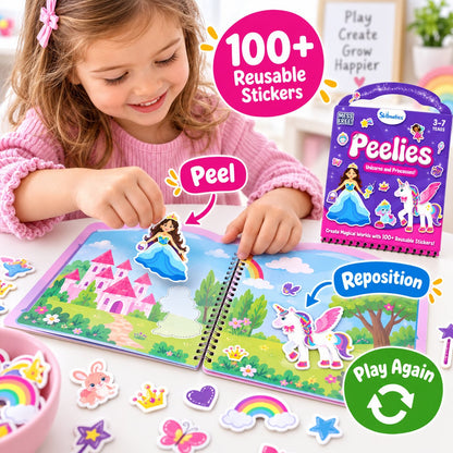🌈✨ Little Creator Sticker Playbook – 100+ Reusable Stickers for Travel & Screen-Free Fun