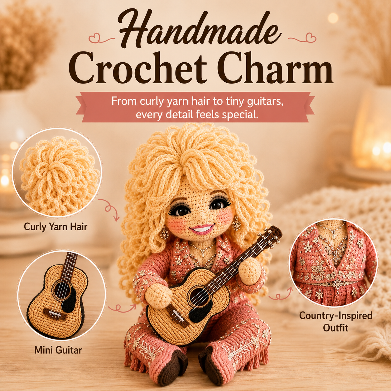 🎵 Country Music Lover’s Comfort Doll