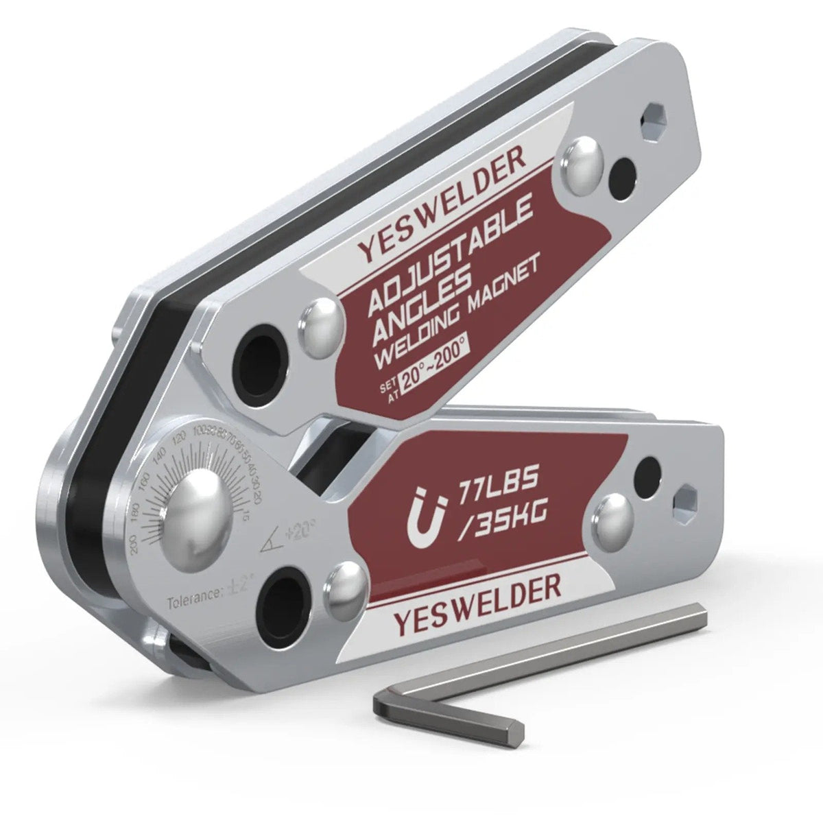 🧲 Adjustable-Angle Welding Magnet – 48 or 77 lb