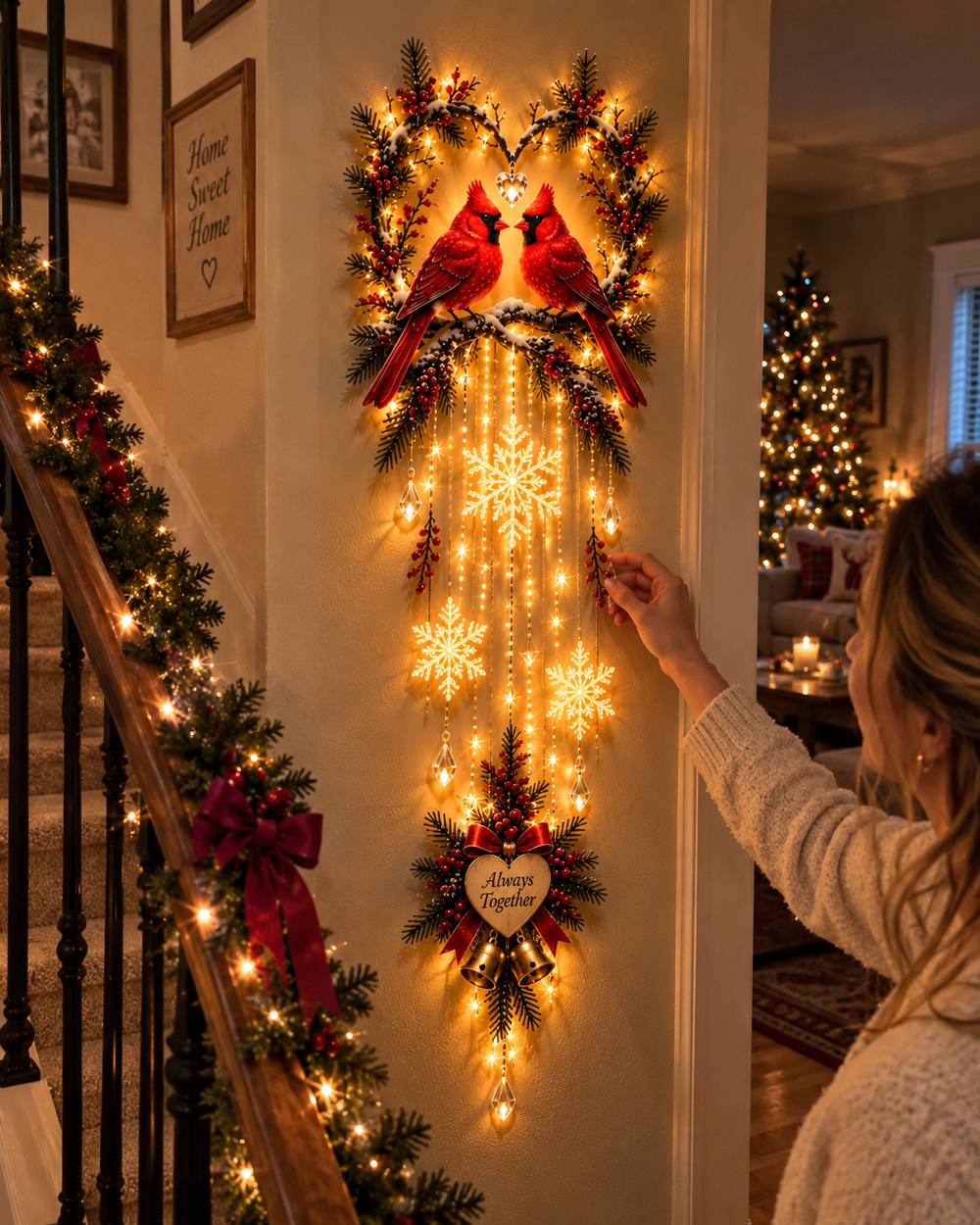 Cardinal Christmas wall decor unboxing