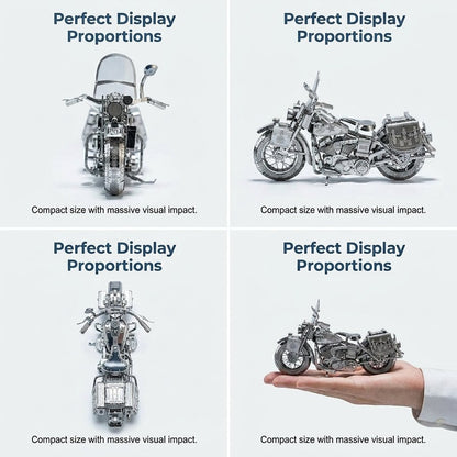 Silver Motorcycle 3D Metal Assembly Puzzle
