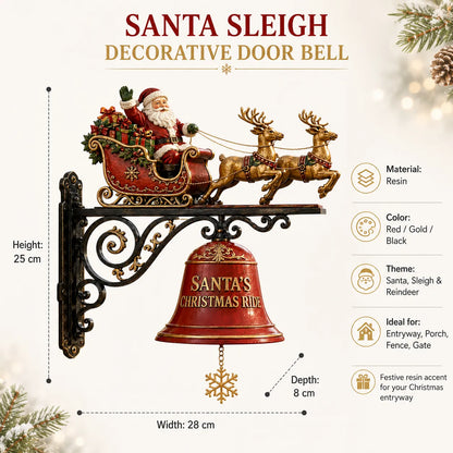 🎅🎄Santa Sleigh with Reindeer & Bell | 3D Christmas Outdoor Decoration