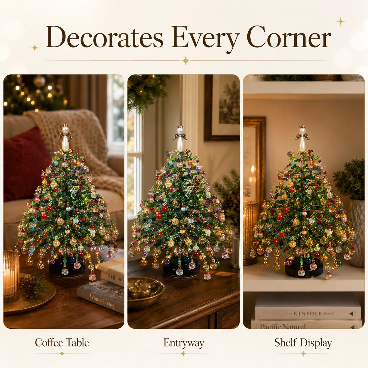 💥🏆 DIY Beaded Christmas Tree Kit – 🎅Create Your Own Sparkling Holiday Decoration