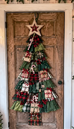 🎄Beginner-Friendly DIY Oversized Patchwork Christmas Tree Door Hanging Kit | Complete Kit with All Tools & Step-by-Step Guide Included 💕