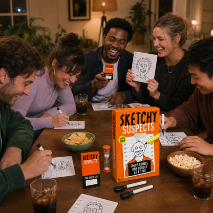🔥 LAST DAY 49% OFF – 🚨 Sketchy SuspectsTM Police Sketch Party Game | Hilarious Drawing & Guessing Game for Ages 12+, 2+ Players, Family Nights & Parties ✏️😂