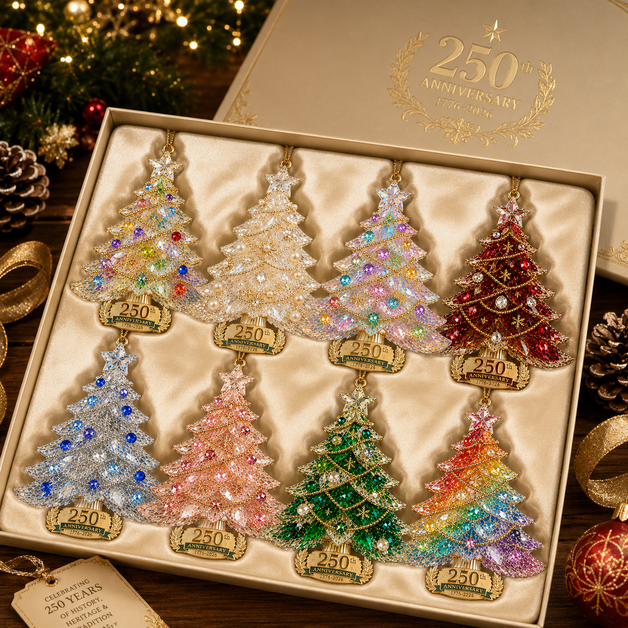 🔥Last 30pcs✨⏰ Limited anniversary edition✨49% OFF!🔥250th Anniversary Crystal Christmas Tree