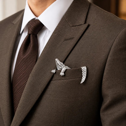 ✨ Luxury Sculpted Animal Brooch – Premium Statement Piece for Suits & Blazers