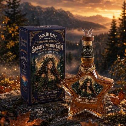 🌄🥃The Mountain Goddess Star-Shaped Decanter: Smoky Mountain Tribute Edition