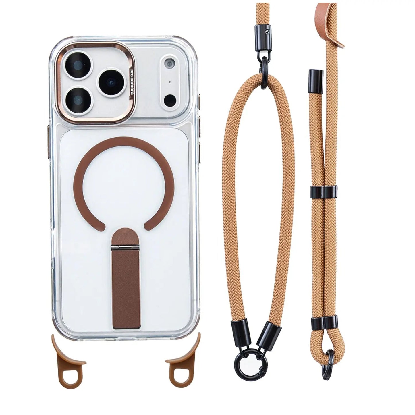 MagSafe Smartphone Case with Detachable Crossbody Neck Lanyard Strap