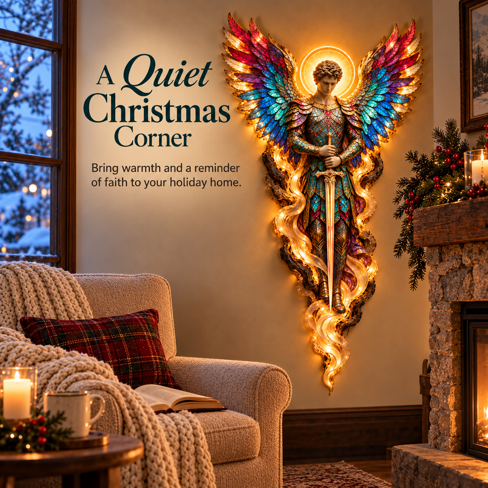 Michael wall sculpture in a cozy holiday home