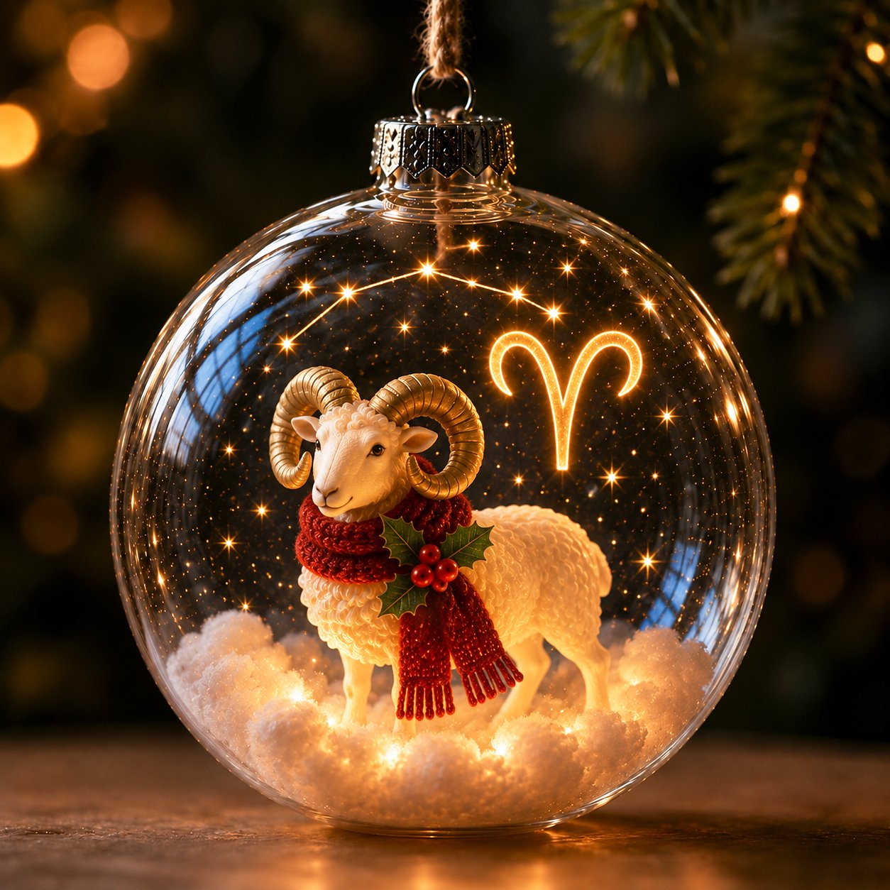 ✨ Lighted Zodiac Christmas Ornament
