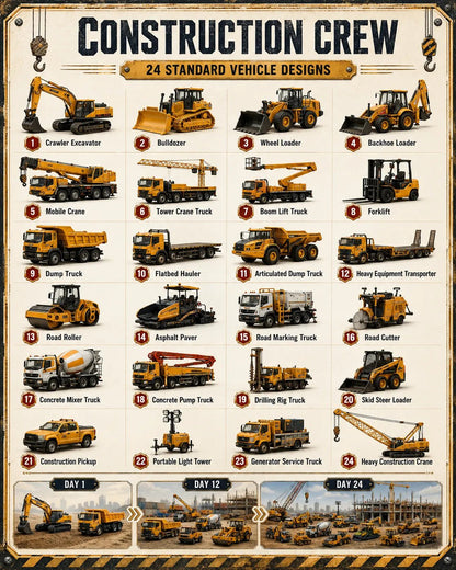 🚧Build the Fleet Collection 24-Day Vehicle Advent Calendar Series | ✨A New Adventure Every Morning