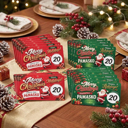 🎁🎄 Scratch & Surprise Christmas Party Cards – Festive Lucky Draw Game for Holiday Fun
