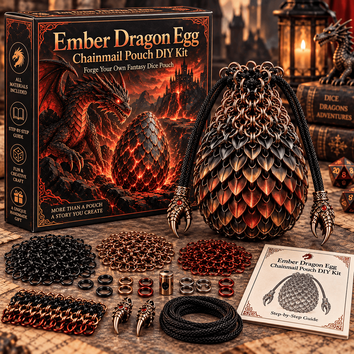 🔥🐉Dragonkeeper’s Pouch – DIY Craft Kit