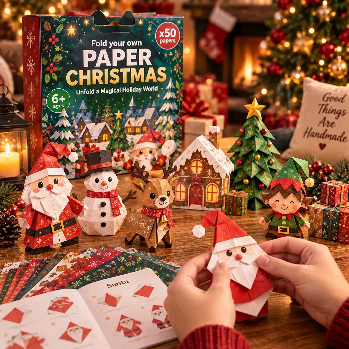 🎄✨ Create Your Own Christmas Magic – Easy 3D Layered Paper Craft Kit for Beginners