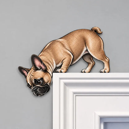 🐶👀 Peeking Pup Doorway Topper – Playful Dog Accent for Pet-Loving Homes