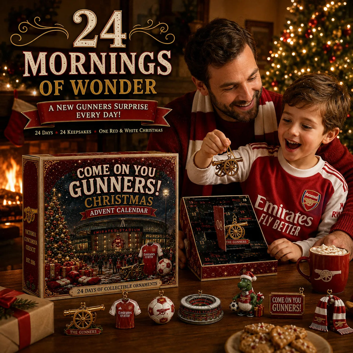 ⚽🔴 24 Days of Red & White Glory – North London Football Christmas Collector Countdown