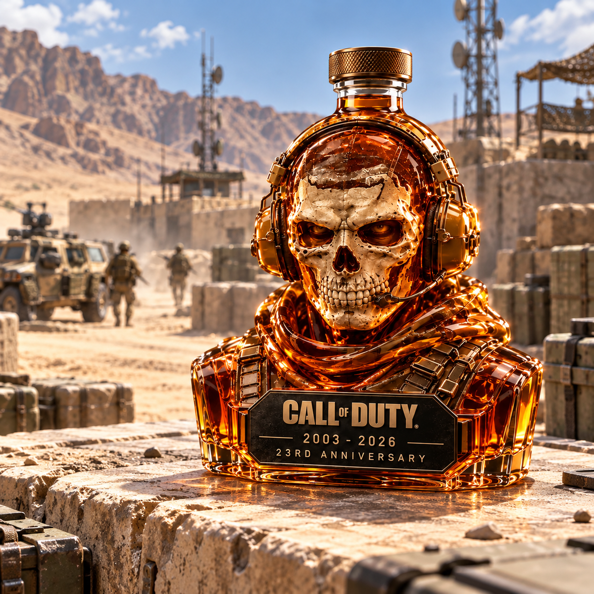 Call of Duty Ghost 23rd Anniversary Commemorative Whiskey Decanter