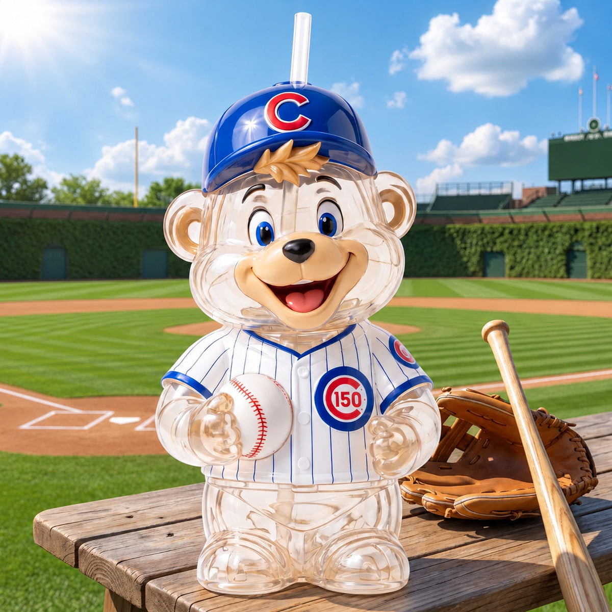 Chicago Baseball Bear Tumbler – 150th Anniversary Mascot Drink Cup