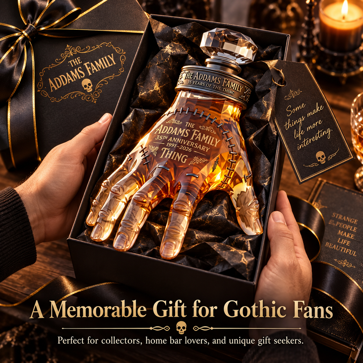 The Addams Family 35th Anniversary 'Thing' Whiskey Decanter