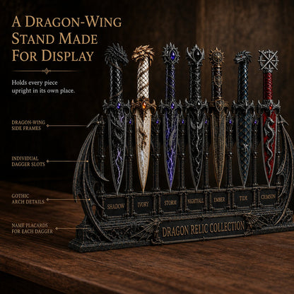 Dragon Relic Collection – 7-Piece Fantasy Dagger Display Set