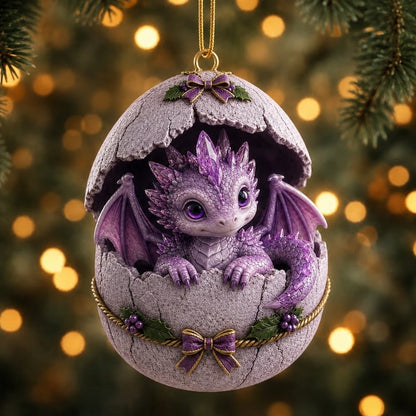 🐉🔥 Legendary Dragon Hatchling Egg Ornament