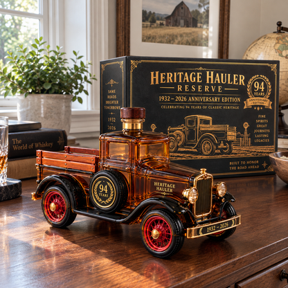 🚚 Heritage Hauler Reserve – 94th Anniversary Vintage Truck Whiskey Decanter (1932–2026) | Collector's Edition Gift