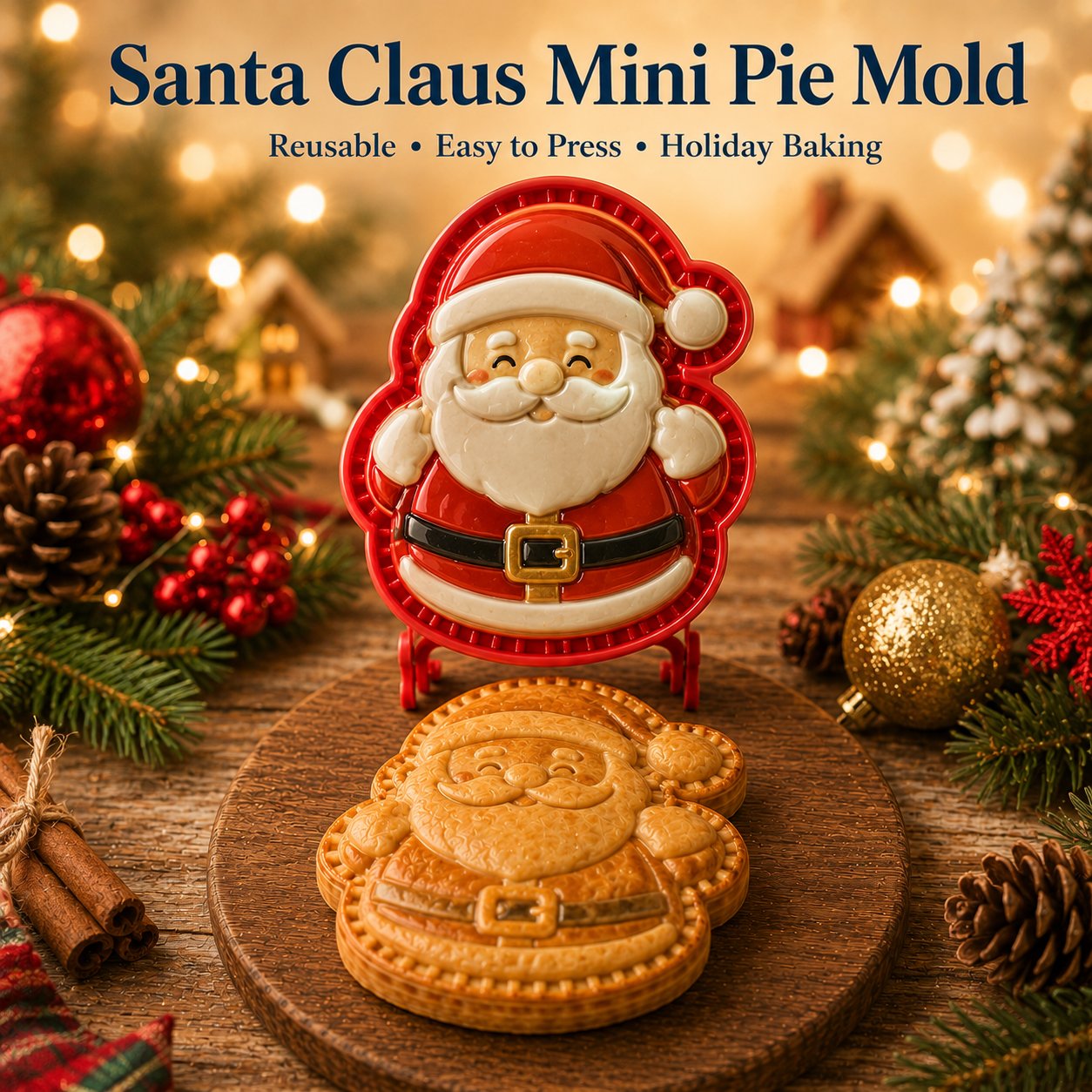 🔥😍 Letzter Tag: 49 % Rabatt – 🎄 Weihnachts-Mini-Pie-Formen-Kollektion mit 9 Designs | Wiederverwendbare Prägeformen für detailreiche Weihnachtsmann-, Schneemann-, Rentier-, Tannenbaum- & Festtags-Pies 🥧✨